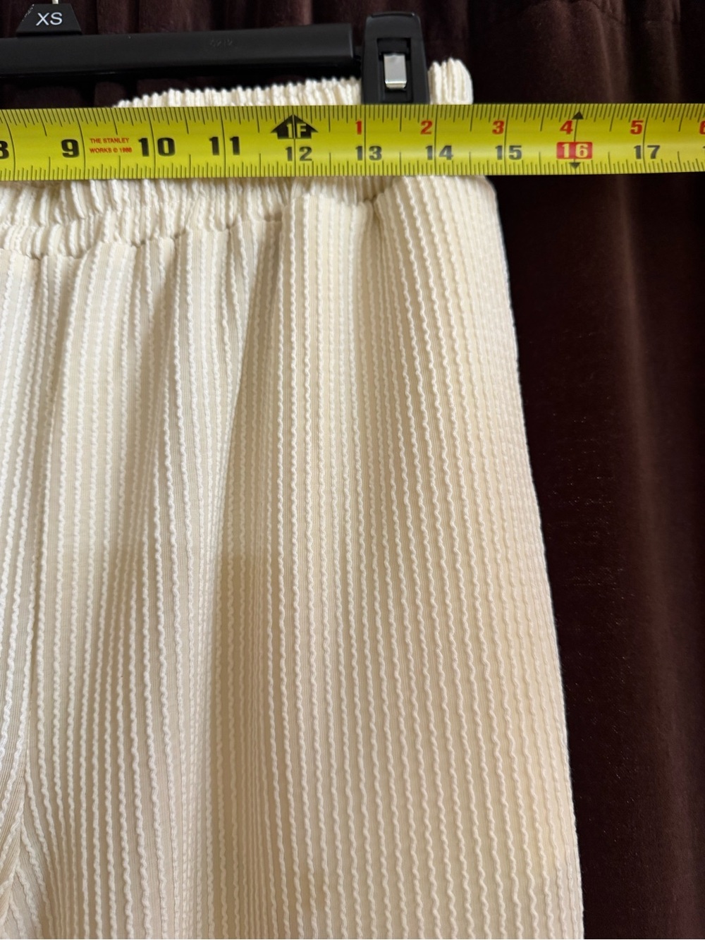 Cream Ribbed Wide-Leg Pants - Picture 4 of 6